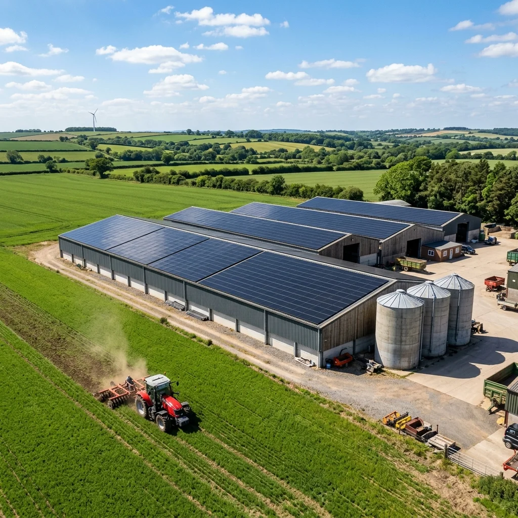 Bâtiment agricole en journée